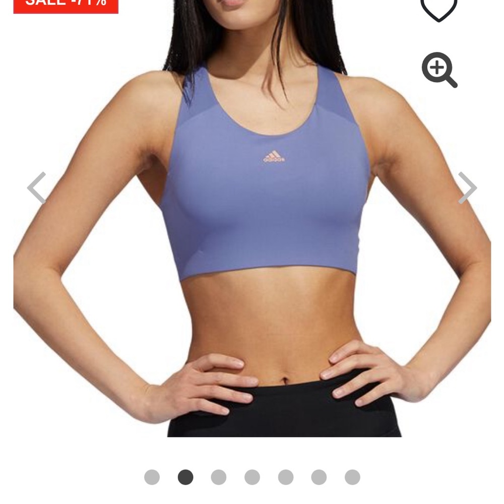 Adidas sports bra ultimate alpha lilac size small